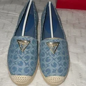 Guess Shoes Guess Denim Monogrammed Espadrilles Poshmark